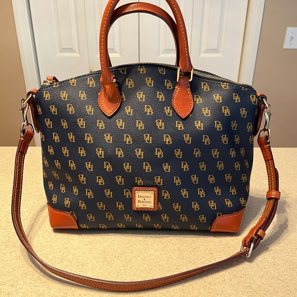 Dooney & Bourke Gretta Satchel, Navy Signature